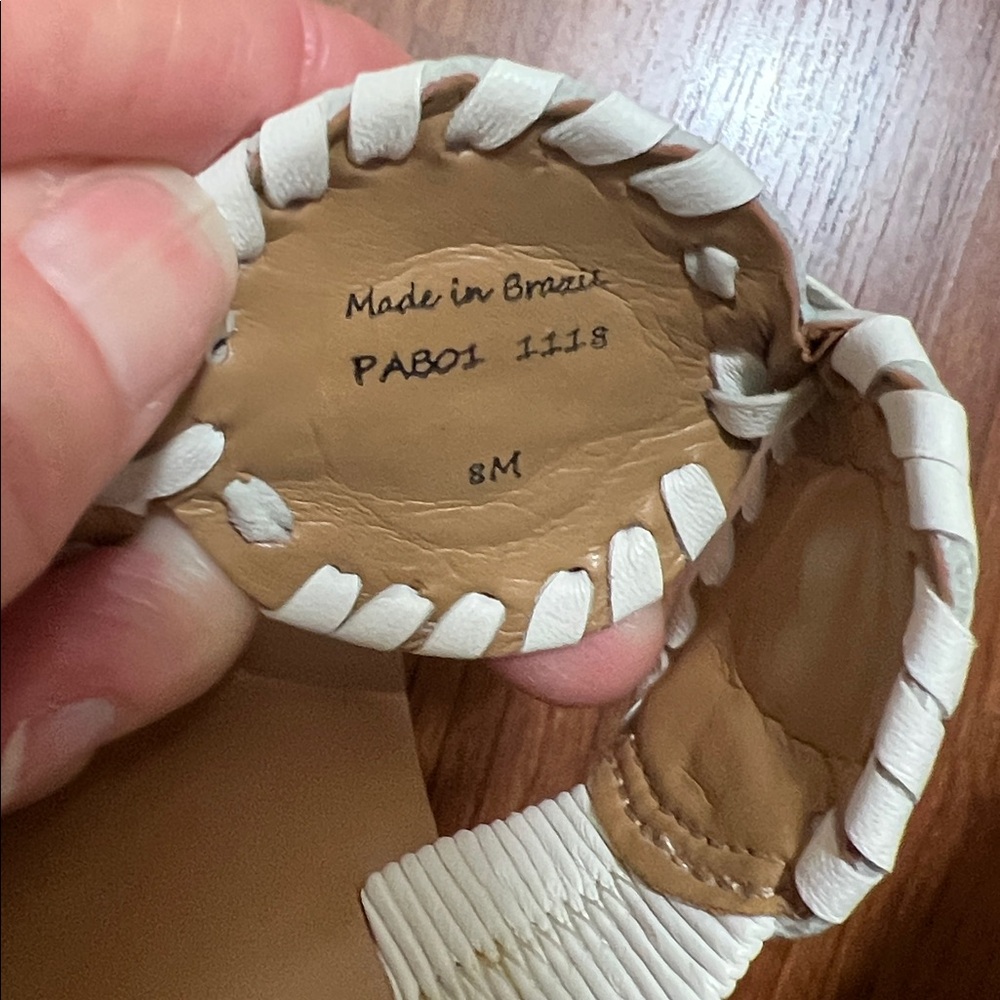 Jack Rogers Sz 8 M Lauren Sandals White w/ Multicolor Accents EUC - Picture 3 of 9